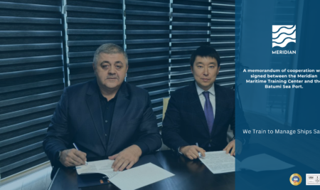 A memorandum of cooperation was signed between the Meridian Maritime Training Center and the Batumi Sea Port